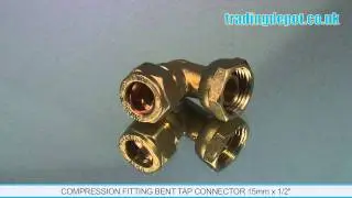 TRADING DEPOT: Compression Fitting Bent Tap Connector 15mm x 1/2
