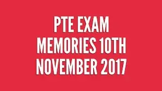 PTE Exam Memories: 10th November 2017: Describe Images with Timer