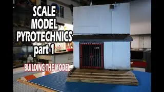 Scale Model Pyrotechnics - 1/18th Scale Building for Special FX Shot.