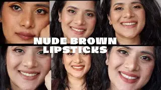 10 FAVOURITE BROWN NUDE LIPSTICKS || DrSmileup ||