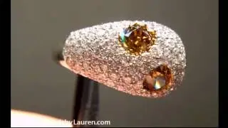 Remarkable pave work on Dome ring featuring Old Mine Briliant Diamonds r5175