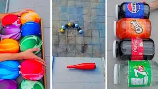 💥🍾Breaking Glass Bottle and Balloon Drops -340 | ⚠️Crushing crunchy and soft things 
