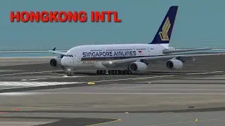 SINGAPORE A380 Departing  HONG KONG INTL  AIR PORT  for  DUBAI