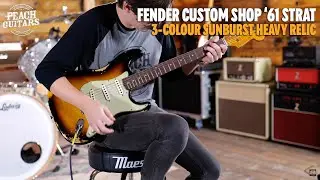 No Talking...Just Tones | Fender Custom Shop '61 Strat Heavy Relic 3-Colour Sunburst