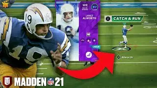 LANCE ALWORTH GAMEPLAY!! BEST WR IN MUT! | Madden 21 Ultimate Team