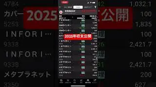 【投資】2025年全トレード収支報告 #日記 #信用取引 #取引公開  #株 #日本株 #米国株 #収益#デイトレ#NISA #メタプラネット #ビットコイン #トランプ大統領