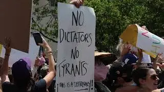 Thousands peacefully protest in Culver City, California, at #nokings demonstration
