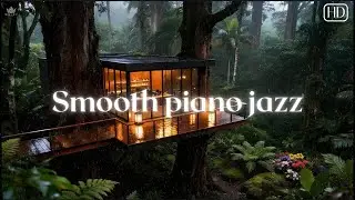 Smooth Piano Jazz in a Rainy Forest Treehouse Caf&eacute; &ndash; Relaxing Music for Study, Work & Sleep #jazz