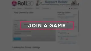 Как присоединиться к игре, указанной в списке на Roll20 | Учебное пособие