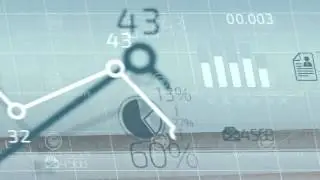 Business infographics animation of financial data