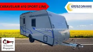 CARAVANE COMPACT AVEC DOUCHE LIT A LA FRANÇAISE CARAVELAIR 410 SPORT LINE 2024 NORD SUD CARAVANING
