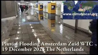 Pluvial Flooding Amsterdam Zuid WTC 19 December 2023 The Netherlands