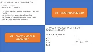 LET MAJORSHIP #3 and #4 - MODERN GEOMETRY , PLANE and SOLID GEOMETRY