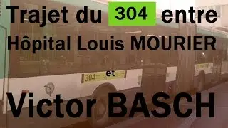 RATP Bus 304 Renault Agora L€ 2 n•1520 trajet entre Hôpital Louis MOURIER et Victor BASCH