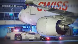 Swiss International | Airside Night Plane-Spotting | Zurich Airport 21.01.2022