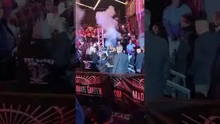 BRUCE CARRINGTON WALKS OUT TO HOME CROWD AT MADISON SQUARE GARDEN THEATRE TO FACE BERNARD TORRES