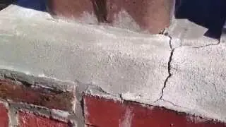 Chimney Crown Cracks Repair w Cap Flashing Drip Edge - Shrinkage
