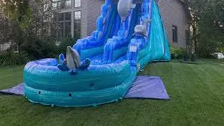 19ft  ￼Dolphin Water Slide, Fun Bounces Rental, Shorewood, IL