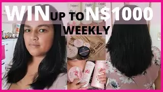 WIN UP TO N$1000 WEEKLY| GETTING MY HAIR DONE AND GIVEAWAY| MY CURLY TO STRAIGHT HAIR TRANSFORMATION