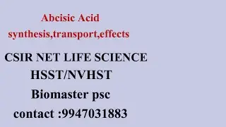 abcisic acid /csirnetlifescience/NVHST/HSST