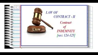 CONTRACT OF INDEMNITY  in TAMIL (Sec  124) PART - 1