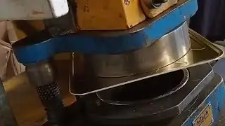 putting hole in square top using 10 ton power press