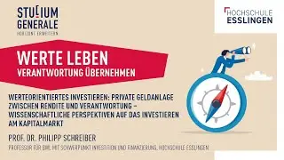 Studium Generale: Werteorientiertes Investieren