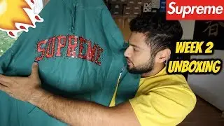 SUPREME FW18 WEEK 2 PICKUPS UNBOXING *Water Arc Hooded Sweatshirt*