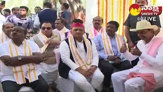 CM KCR Visuals at BRS Office Opening New Delhi | Akhilesh Yadav | Kumaraswamy | Sakshi TV