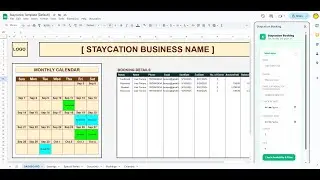 Staycation Template Tutorial (Google Sheets) Airbnb Manual Booking System!