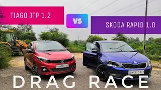 RACE: Skoda Rapid 1.0 TSI vs Tata Tiago JTP | Turbo Petrol SHOWDOWN | Traction Control