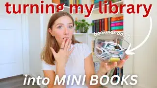 Превращаю свою библиотеку в МИНИ-КНИГИ 📚✂️🧸 | как сделать мини-книги | 9-й день книжных масок! 🎄