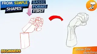 How to Sketch a Hand from Simple Forms | Beginner Drawing Tutorial