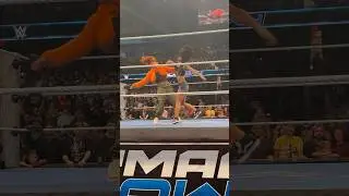AJ Lee is back and Becky Lynch gets lit up #smackdown #ajlee #chicago #ringside #shorts
