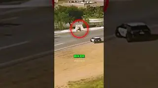 Crazy Biker Escapes Cops on Camera