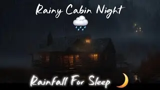 Night Rain Sounds | Cozy Forest Cabin for Deep Sleep 🌧️