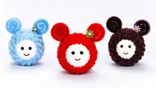 Cute Pipe Cleaner Dolls 🧸 DIY Fuzzy Pom Pom Toy Craft 🌸 Easy Handmade Decoration & Gift Idea