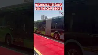 Inside very long new bus in Abu Dhabi #travel #bus #dubai #abudhabi