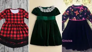 Top 44+ Little Girls full Sleeves Winter Frock Collection 2020 | Beautiful Girl Full Sleeves Frock