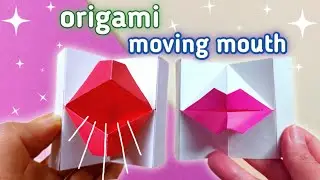 💯Origami moving mouth🫦/💥How to make an easy origami moving mouth👄??