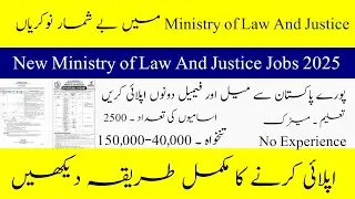 Ministry of Law And Justice Jobs 2025- New Career Opportunity In Pakistan- How to Apply