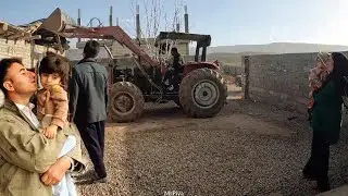 Pia and her daughter helped build a house for a widow