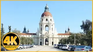 Driving Tour of Pasadena City, Los Angeles [4K]