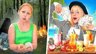 Амелка VS Китти! ИЗАЗОВ да преживите 24 сата за $10! | Велике промене у животу!