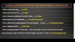Q&A double bleb sign  perifollicular flow  hydrcep vs hydrencephaly etc