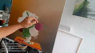 Oil painting flowers