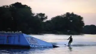 Freestyle Waterski Jumping