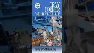Automatic tray former machine with hot melt glue #trayformer #shorts #boxformer #cartonformer