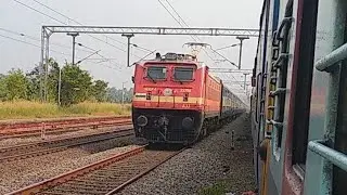 MPS Overtake!!! Parasuram Express overtakes MS-MAQ Express at Pallipuram.