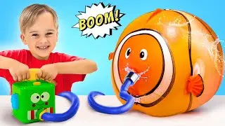 Inflating toys until they blow - Fun Experiments for kids